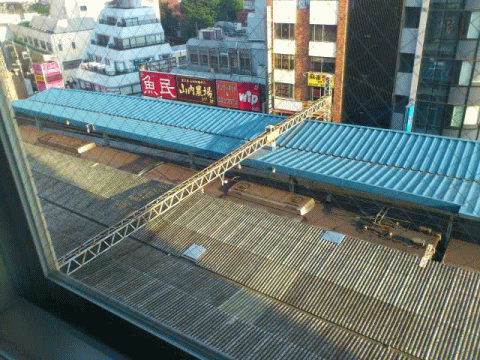 ホテルメッツ高円寺からの鉄道の見え方