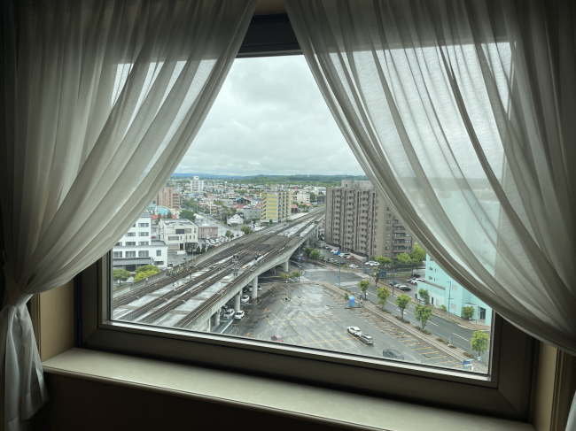 ホテル日航ノースランド帯広の窓辺の様子