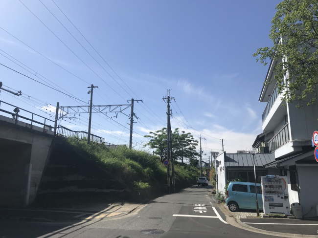 ビジネス旅館やまべとJR桜井線の位置関係