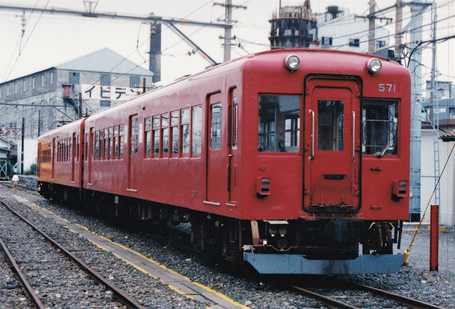 近鉄養老線の旧型電車ク571号