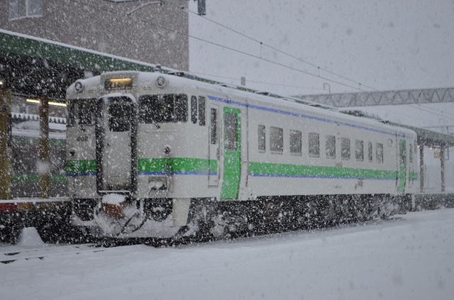 札沼線新十津川行。石狩当別駅で