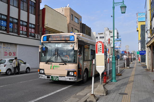 弘南バスの青森五所川原線、五所川原駅前バス停