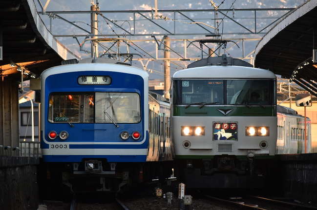 三島田町駅で185系踊り子を見る