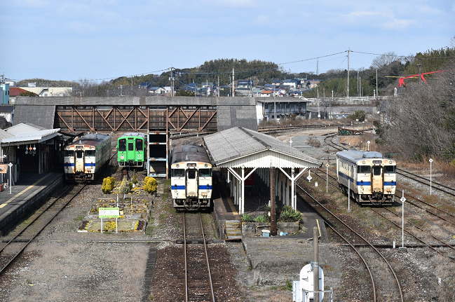 田川後藤寺の駅構内
