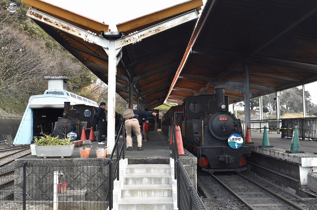 愛知こどもの国のSLの見学スペース