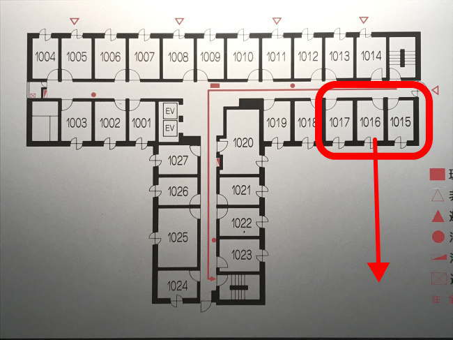 ホテルアルファーワンいわきの客室配置図