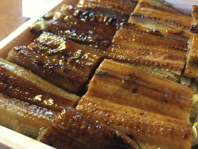 あなごめし（三原駅・福山駅の浜吉）の穴子拡大