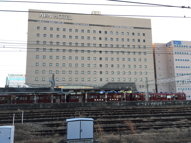 JR大垣駅から見たアパホテル大垣駅前