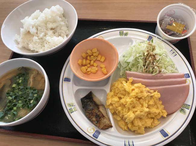 実際に食べた朝食