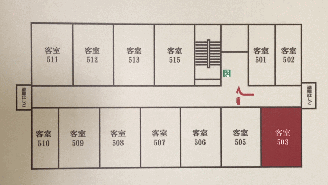 別府第一ホテルの客室配置図