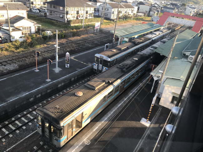 ビジネスホテルダイワの窓の外は鉄道の眺め