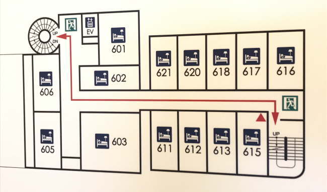 ビジネスホテルはやし（下関）の客室案内図