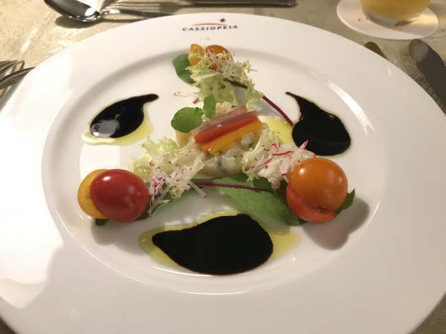 ホタテ貝柱のサラダ仕立て カシオペアスタイル