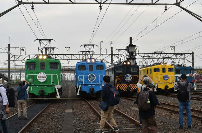 秩父鉄道電気機関車撮影会の様子
