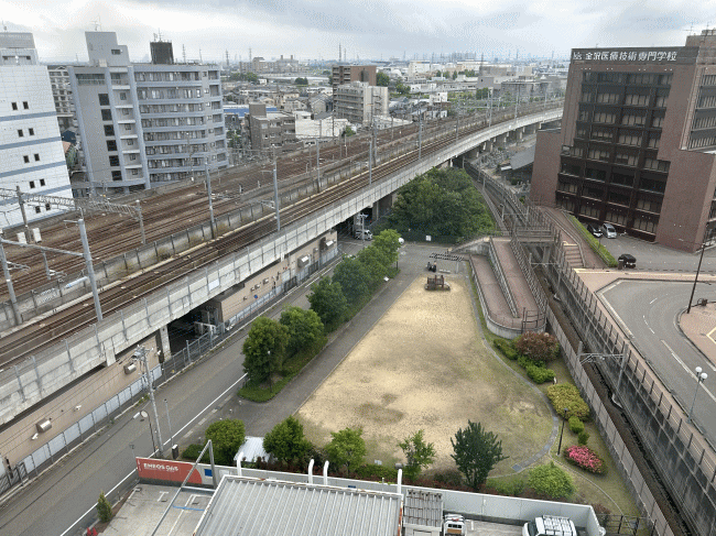 チサンバジェット金沢駅前からの景色