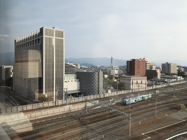 チサングランド長野から見たホテルメルパルク長野