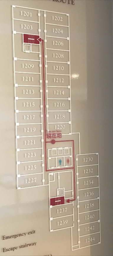 ホテル＆リゾーツ別府湾の客室配置図