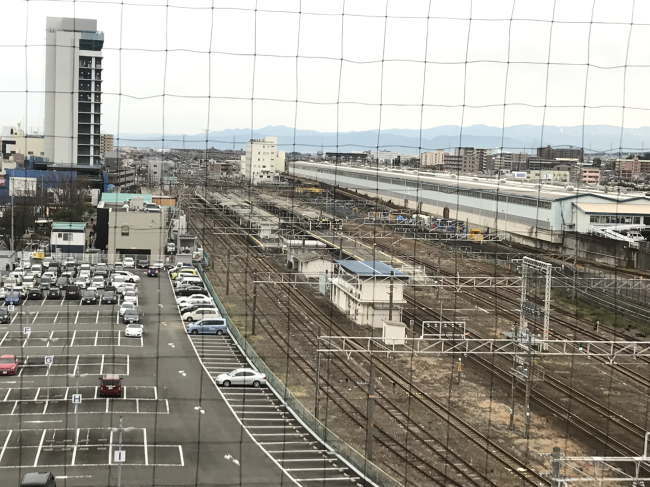 ドーミーイン三島からの三島駅側の眺望