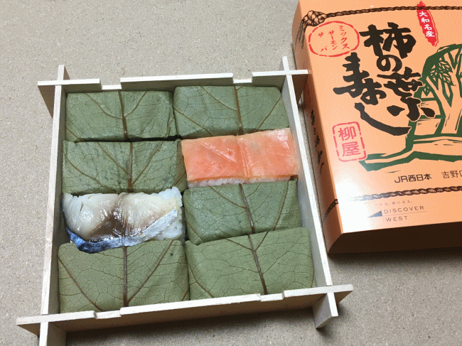 柿の葉ずしミックスの中身