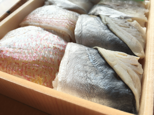 押し寿し食べくらべの小鯵の押し寿司