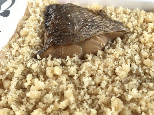 特製鯛めしの鯛そぼろと鯛の煮付け