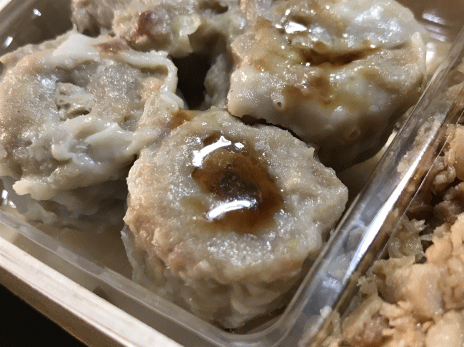 ミニかしわ焼麦弁当の焼売