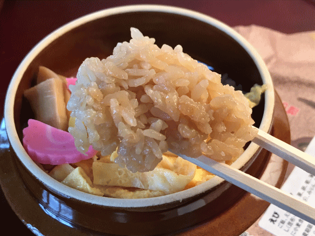 岩見沢駅の釜めしのご飯