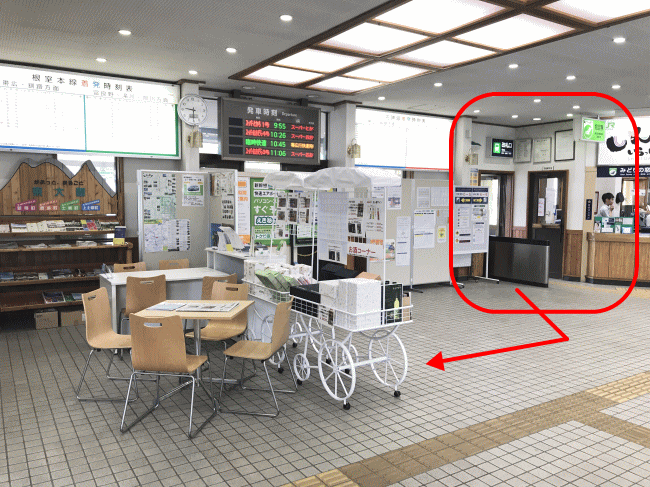 新得駅のステラ売店の場所
