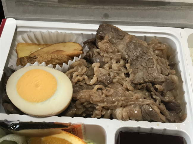 牛肉弁当の牛焼肉