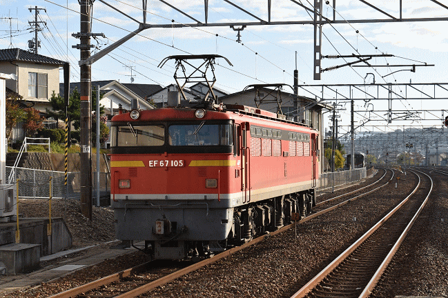 EF67-105号機（西条駅にて）