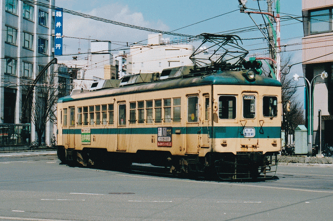 大名町交差点を通過する武生新行（12年前）