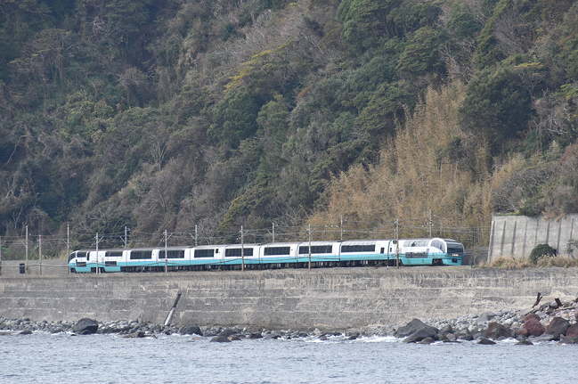 スーパービュー踊り子2号（稲取銀水荘から）