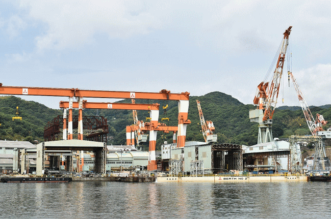 三菱重工業(現、三菱造船)の造船所