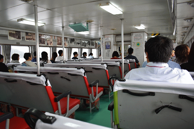 やまさ海運の「マルベージャ3」の船内