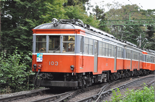 モハ1形「103+107」+モハ2形「108」