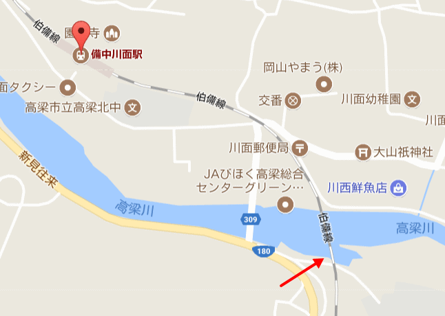 備中川面駅の?撮影地