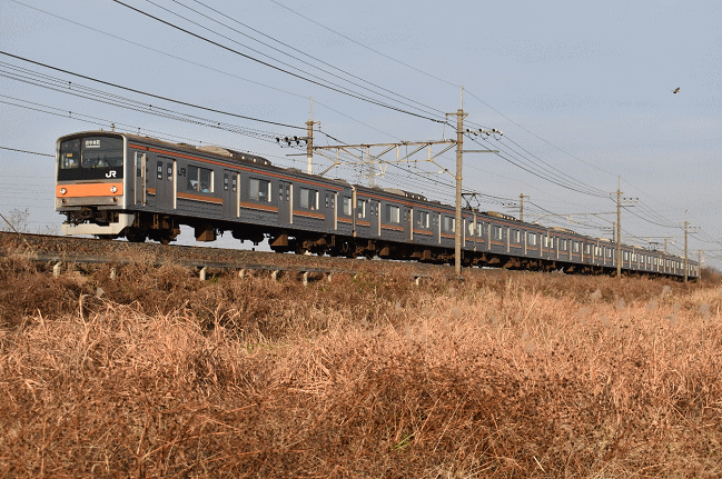 東浦和の撮影地で205系
