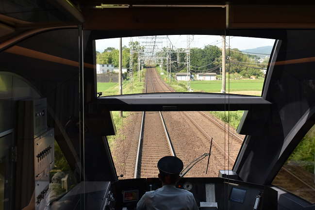 特急ひのとりの前面展望