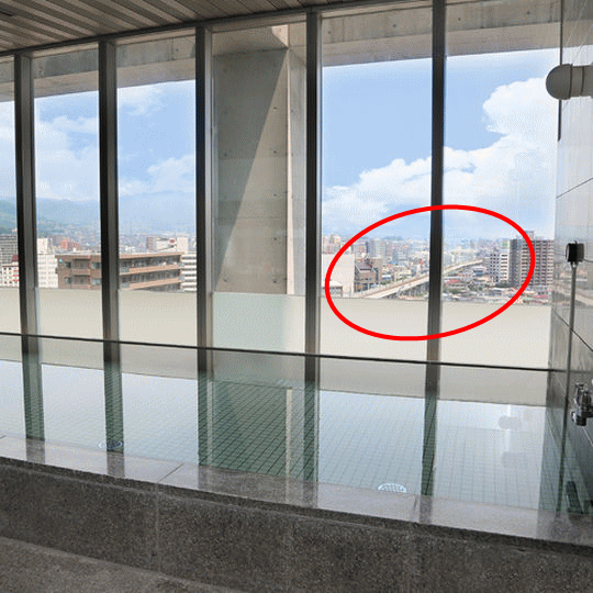 ホテルメルパルク長野の展望大浴場