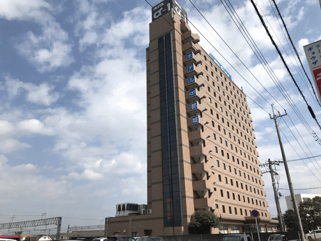 ホテル・アルファ－ワン都城の外観