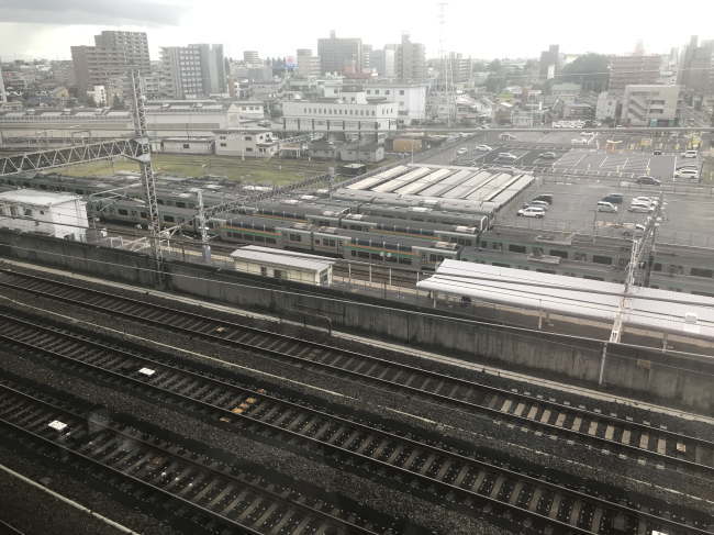 ホテルメッツ宇都宮からのトレインビュー