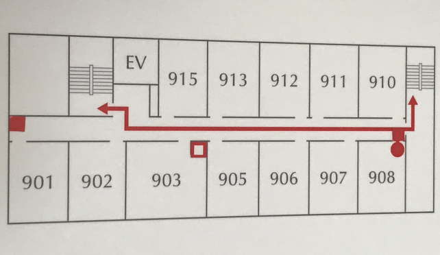 ホテルニューガイア西熊本駅前の客室配置図