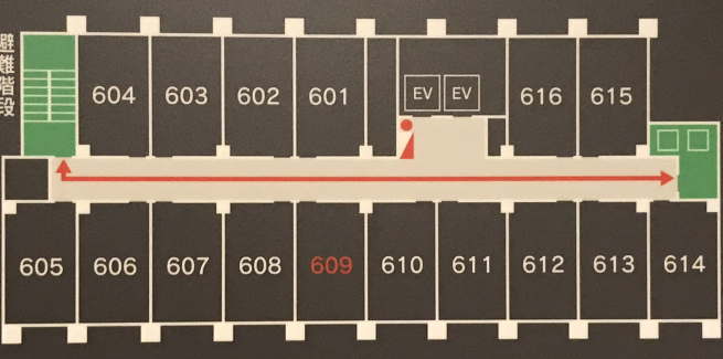 静鉄ホテルプレジオ博多駅前の客室配置図