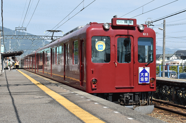 復刻系統板付きの養老鉄道