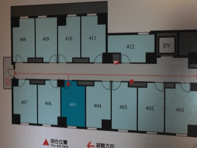 京急ＥＸイン横浜駅東口の鉄道の見える部屋の客室番号