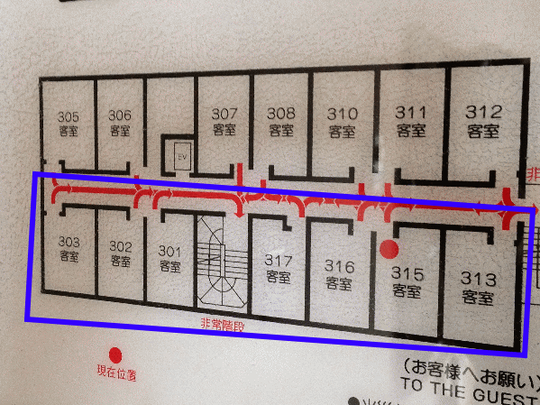 ホテルサン網走の客室配置