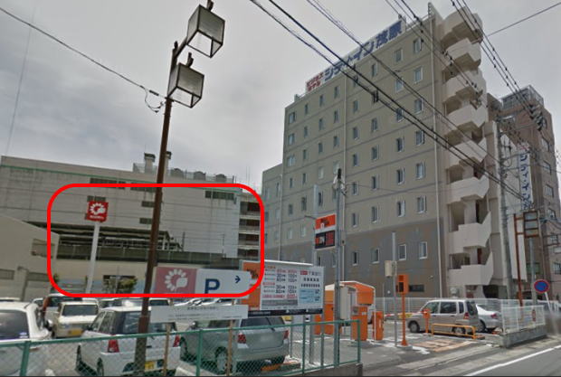 シティイン茂原本館と外房線茂原駅