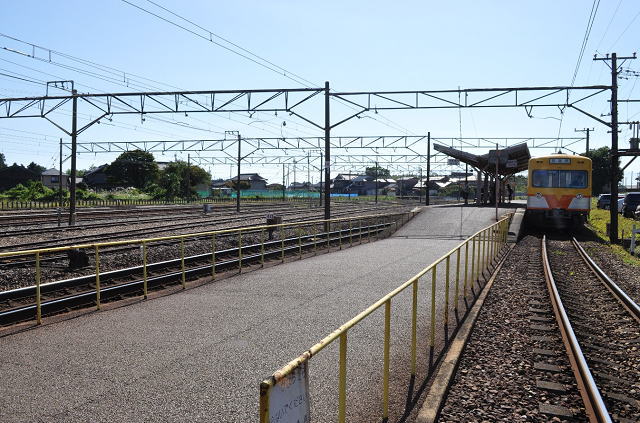 三岐鉄道伊勢治田駅構内