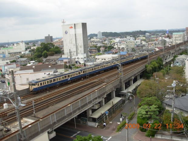シティイン茂原の新館から撮影した113系電車