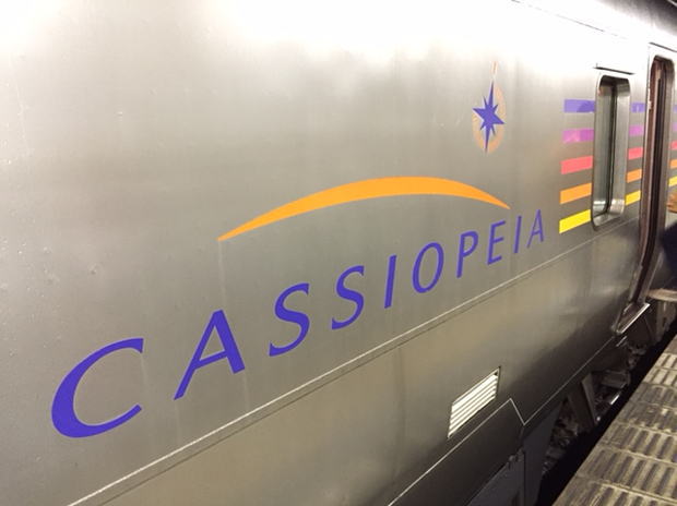 カシオペア号の車体のロゴ